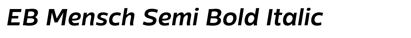 EB Mensch Semi Bold Italic